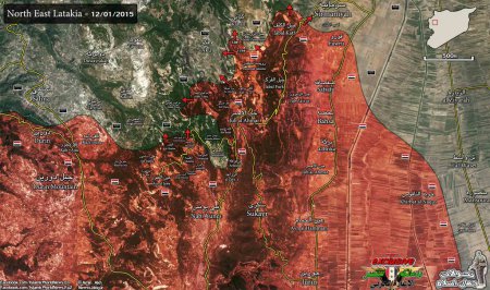 Сирийская армия наступает в Латакии, окружение грозит боевикам в районе Самакуфах