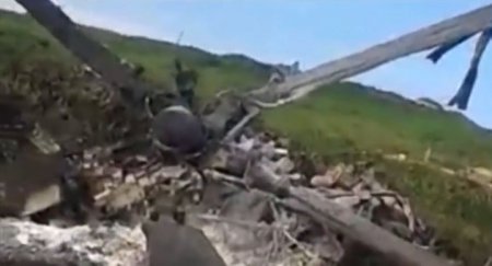 Видео сбитого азербайджанского вертолета