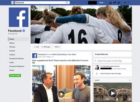 Facebook тестирует дизайн публичных страниц