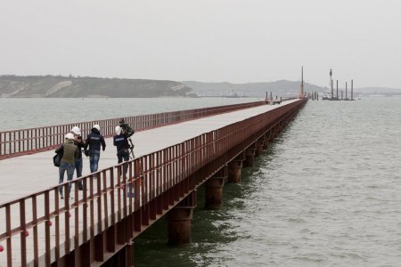 «Завершено создание вспомогательной инфраструктуры Керченского моста» Дорожное строительство