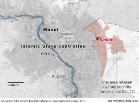 Иракская армия медленно продвигается на северо-восточной окраине Мосула - Военный Обозреватель