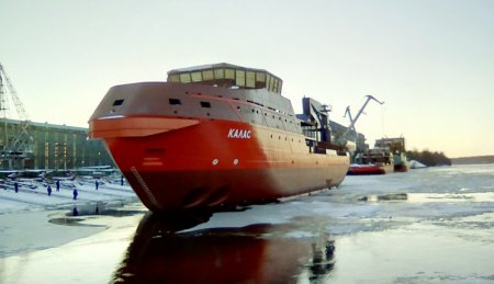 «На Невском ССЗ состоялся спуск судна проекта MPSV12 «Калас»» Судостроение  ...