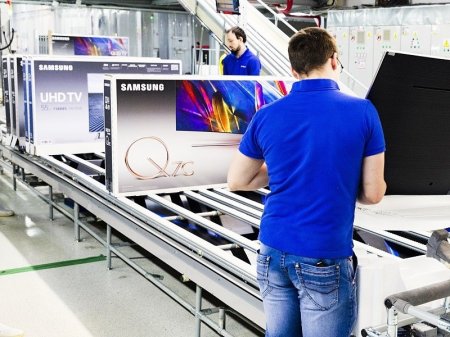 «Калужский завод Samsung запустил производство QLED-телевизоров» Производство
