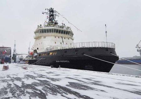 Новейший многофункциональный ледокол «Илья Муромец» вошел в состав ВМФ России