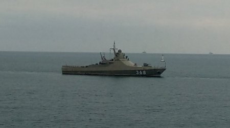 Головной патрульный корабль проекта 22160 "Василий Быков" в море