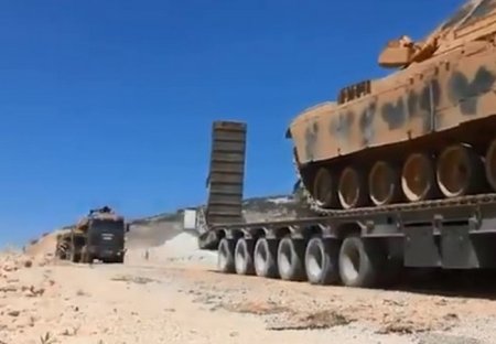 Большой турецкий военный конвой вошел в сирийскую провинцию Идлеб