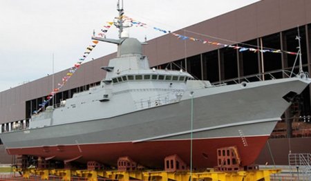 На новейшем малом ракетном корабле "Мытищи" поднимут Военно-морской флаг России