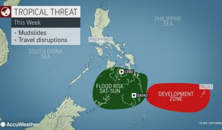 На Филиппины надвигается тропический циклон, угрожая наводнениями