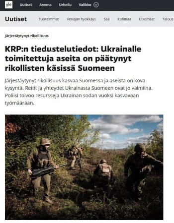 Скандал: Украина получает оружие от Финляндии и перепродаёт его финским бандитам