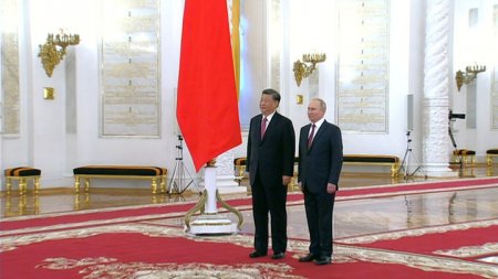 Путин и Си встретились в Георгиевском зале, начались переговоры