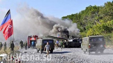 Опубликовано видео БМП, взрывающейся на Донбассе (ВИДЕО)
