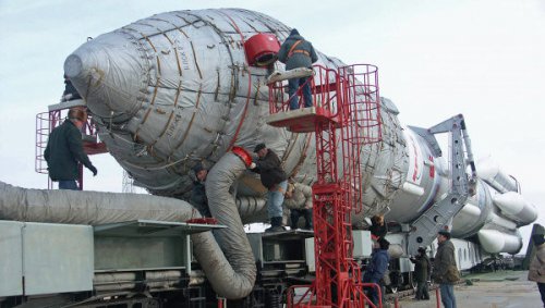 На Байконур доставили ракету для ExoMars-2016