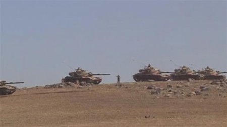 Турецкие танки вошли на территорию Сирии