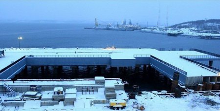 «В Мурманской области завершено строительство сложного причального сооружения для Северного флота» Армия и Флот