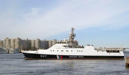«В Санкт-Петербурге спущен на воду пограничный сторожевой корабль «Преданный»» Судостроение и судоходство