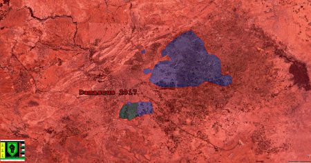 Изменения контролируемых территорий в Дамаске в период 2012-2017 гг.