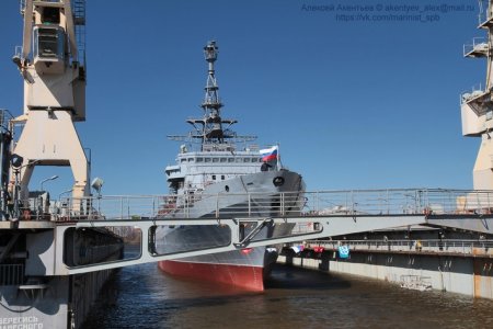 «В Санкт-Петербурге спущен на воду разведывательный корабль «Иван Хурс»» Судостроение и судоходство