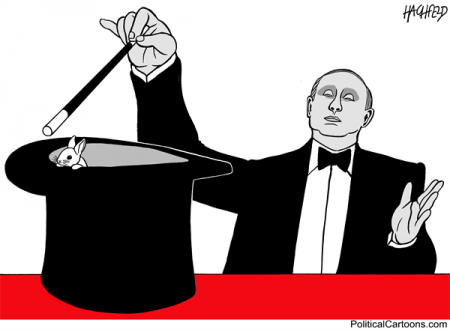 Зарубежные карикатуры на Послание Президента Путина