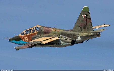 Уникальные кадры: Штурмовик Су-25 пронёсся близко к дрону, следившему за обстановкой (ВИДЕО 18+)